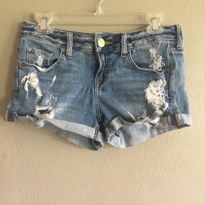 Express - Medium Wash Jean Shorts